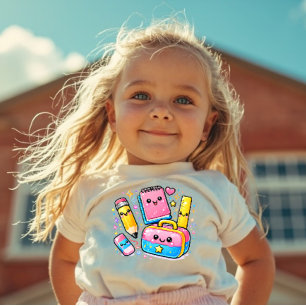 De Bebé Camiseta infantil linda suministros escolares Y2K