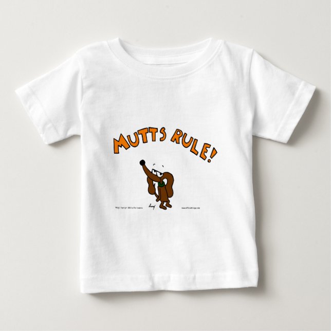 De Bebé Camiseta infantil Midge MUTTS RULE (Anverso)