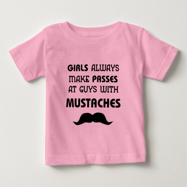De Bebé Camiseta infantil Mustache (Anverso)