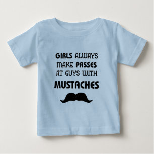 De Bebé Camiseta infantil Mustache