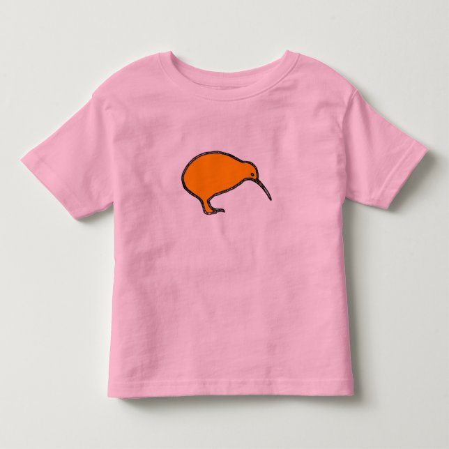 De Bebé Camiseta infantil naranja con kiwi (Anverso)