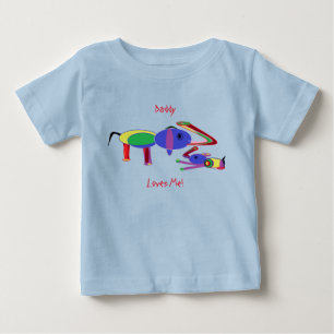 De Bebé Camiseta infantil Papá me ama (solo diseño frontal