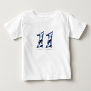De Bebé Camiseta infantil para cumpleaños número 11 Blue C