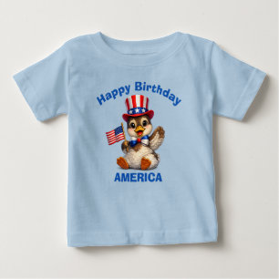 De Bebé Camiseta infantil Patriótica Pato Mallard (4g)