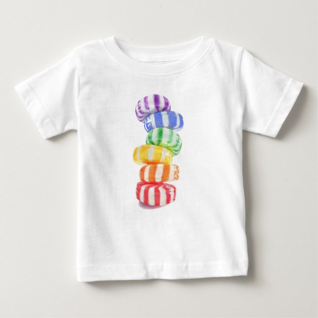 De Bebé Camiseta infantil RAINBOW CANDY (Anverso)