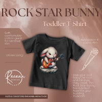 Camiseta infantil Rock Star Bunny
