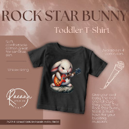 De Bebé Camiseta infantil Rock Star Bunny