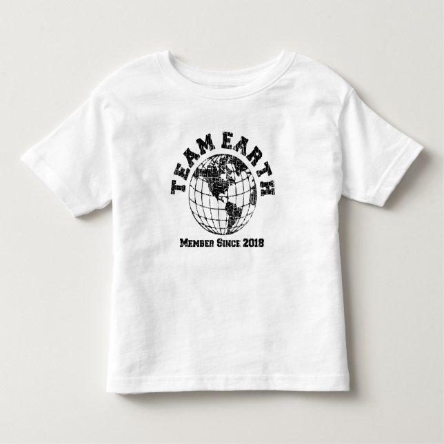De Bebé Camiseta infantil Team Earth: Miembro desde 2018 (Anverso)