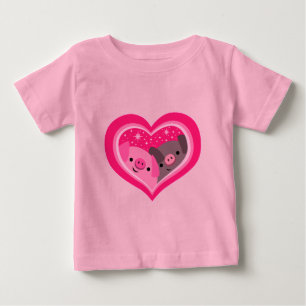 De Bebé Camiseta Infantil Tú Y Yo (Cute Personalizado Pigs
