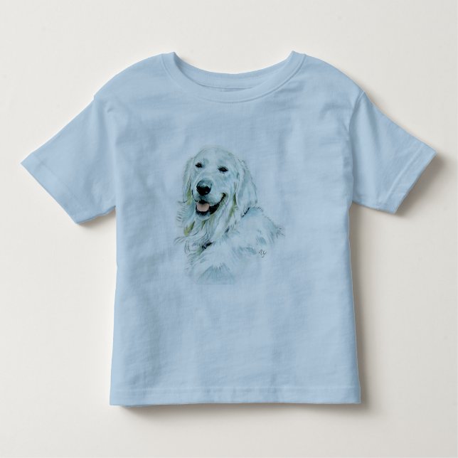 De Bebé Camiseta inglesa del golden retriever (Anverso)