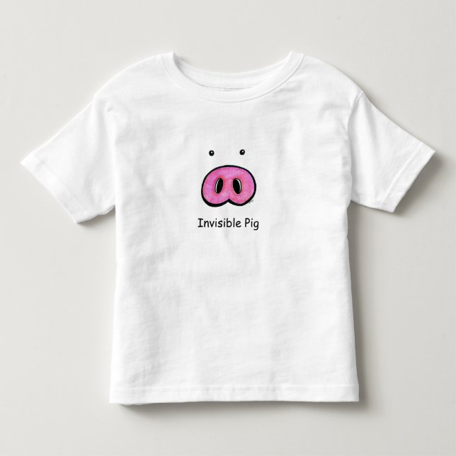 De Bebé Camiseta invisible del cerdo (Anverso)