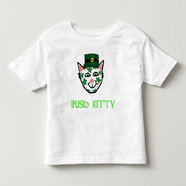 De Bebé Camiseta irlandesa del gatito (Anverso)