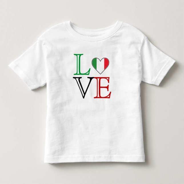 De Bebé Camiseta italiana del amor (Anverso)