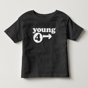 De Bebé camiseta joven del cumpleaños 4ever