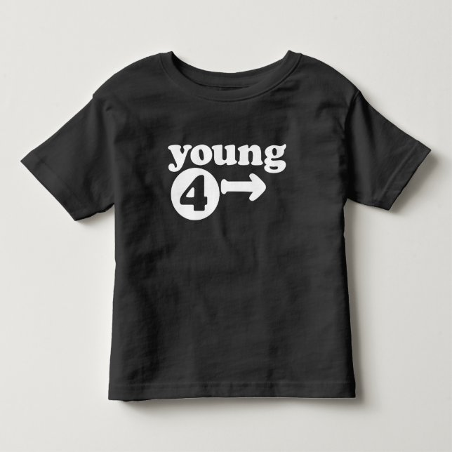 De Bebé camiseta joven del cumpleaños 4ever (Anverso)