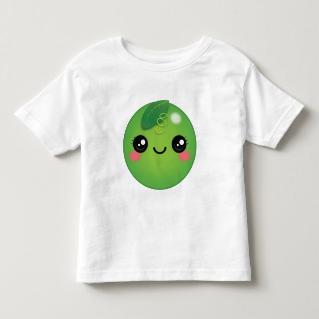 De Bebé Camiseta Kawaii Pea Toddler (Anverso)
