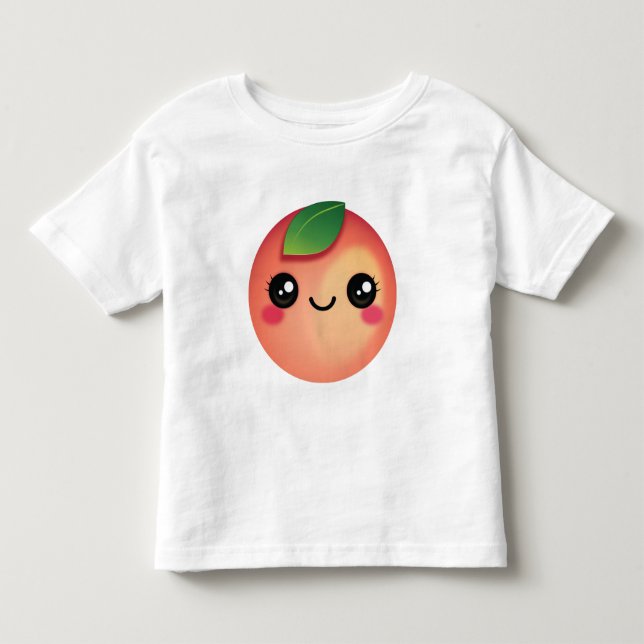 De Bebé Camiseta Kawaii Peach Toddler (Anverso)