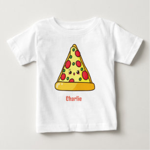 De Bebé Camiseta Kawaii Pizza Baby Personalizada