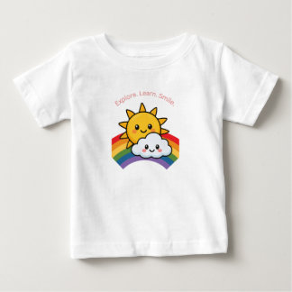 De Bebé camiseta kids Explora. Aprende. Sonríe