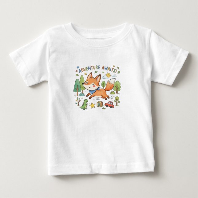 De Bebé Camiseta La Aventura Espera (Anverso)