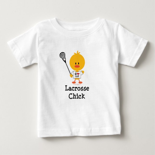 De Bebé Camiseta Lacrosse Chick Baby (Anverso)