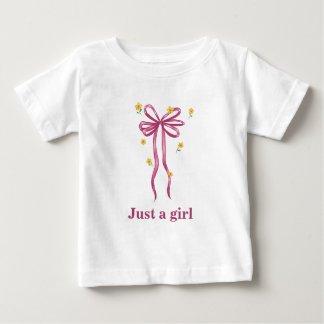 De Bebé Camiseta lazo rosa Just A Girl