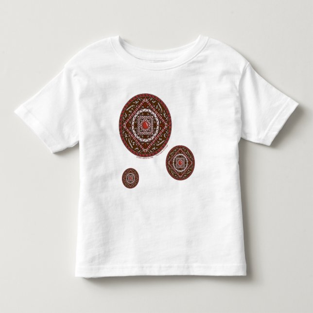 De Bebé Camiseta ligera para niños y bebés Aries Mandala (Anverso)