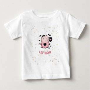 De Bebé Camiseta LIL' BOO Fantasmita Rosa Con Globo