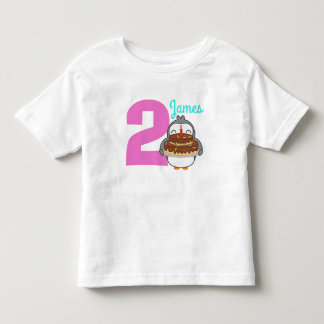 De Bebé Camiseta linda del cumpleaños del nombre del niño