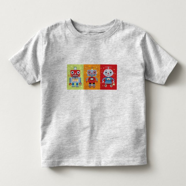 De Bebé Camiseta linda del robot (Anverso)