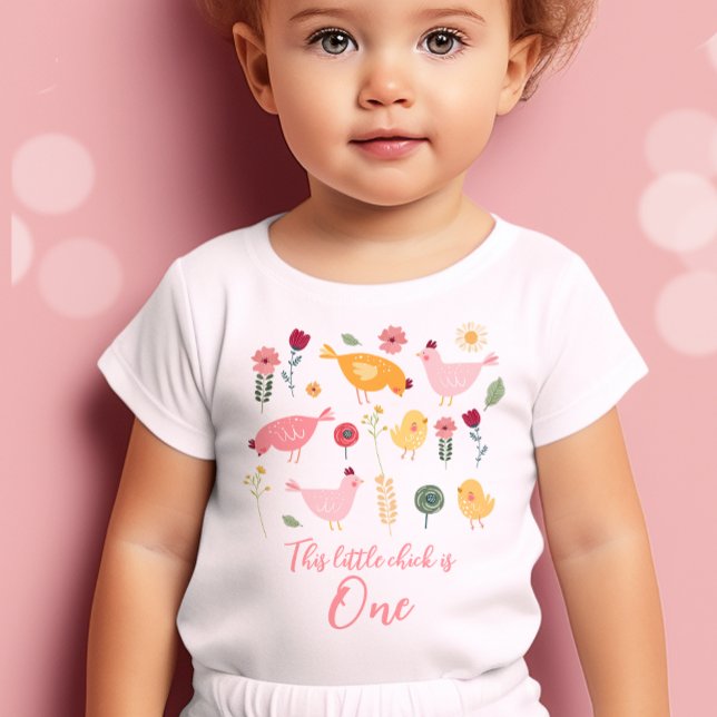 De Bebé Camiseta Little Chick Pascua Niña Granja Cumpleaño (Subido por el creador)