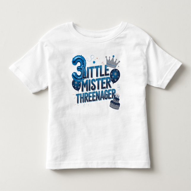 De Bebé Camiseta Little Mr. Threenager (Anverso)