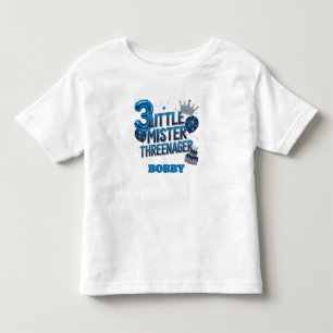 De Bebé Camiseta Little Mr. Threenager