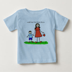 De Bebé Camiseta mami & me (Brunette - Nombres personaliza