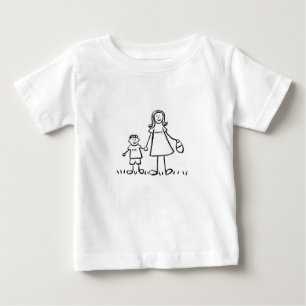 De Bebé Camiseta mami & me (dibujo sin título)
