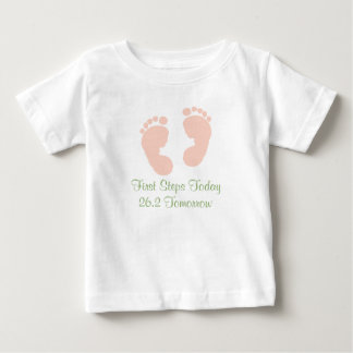 De Bebé Camiseta Marathon Baby Pink Footprint