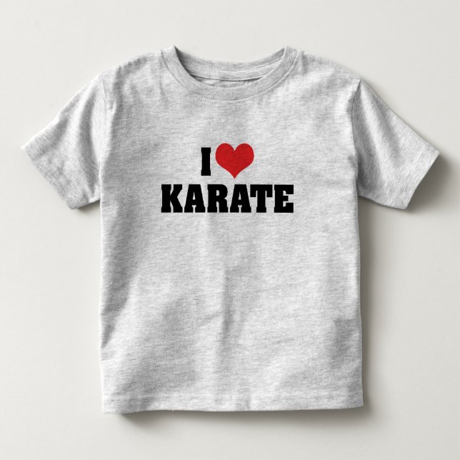 De Bebé Camiseta Me Encanta el Karate (Anverso)