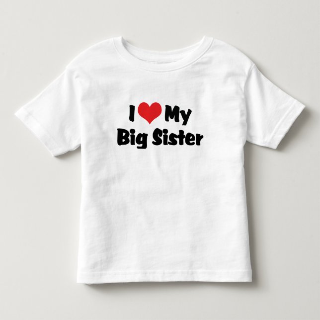 De Bebé Camiseta Me Encanta Mi Hermana Mayor (Anverso)