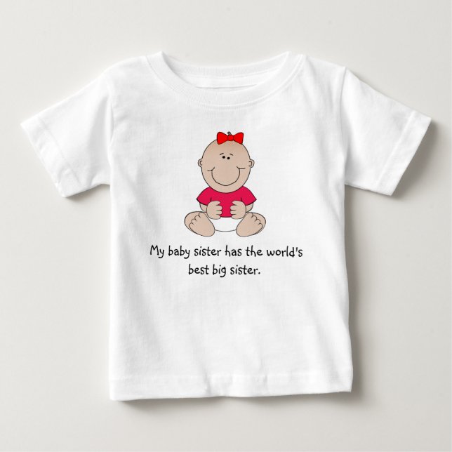 De Bebé Camiseta "Mi hermana pequeña" (Anverso)