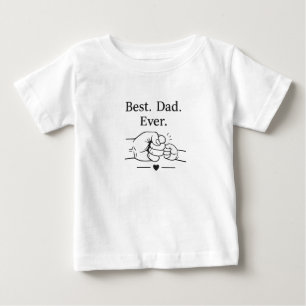 De Bebé Camiseta Minimalista del Día del Padre 'Mejor Papá