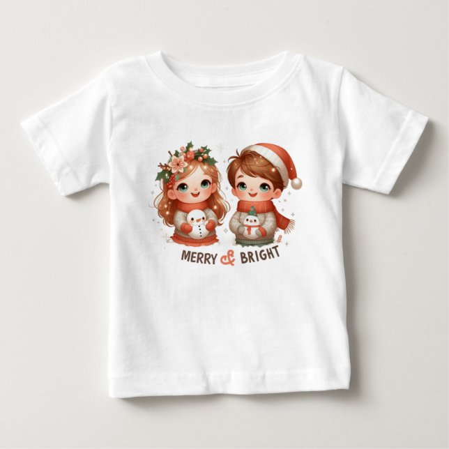 De Bebé Camiseta navidad para niños (Anverso)