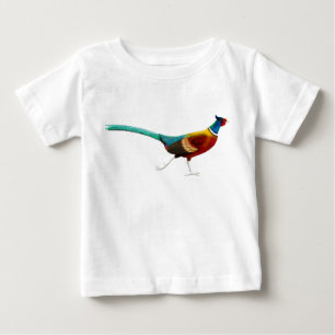 De Bebé Camiseta Necked del niño del faisán del anillo