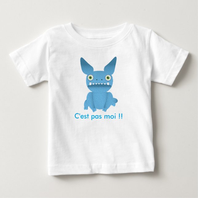 De Bebé camiseta niño monstruo azul (Anverso)