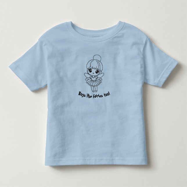 De Bebé camiseta niño pequeño niños les gustan las hadas t (Anverso)