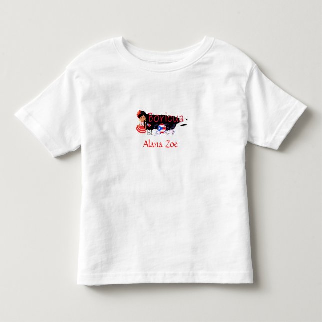 De Bebé Camiseta Orgullosa Boricua para Niños (Anverso)