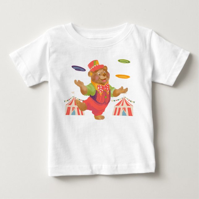 De Bebé Camiseta Oso del Circo (Anverso)
