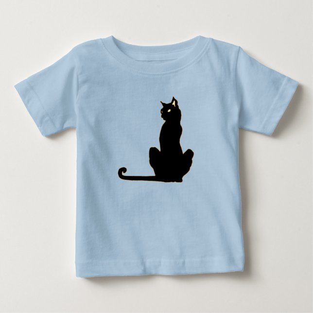De Bebé Camiseta para bebé/niño pequeño gato negro (Anverso)