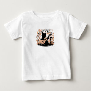 De Bebé Camiseta para bebés - Gato negro