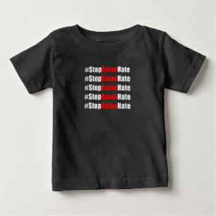 De Bebé Camiseta para el odio asiático