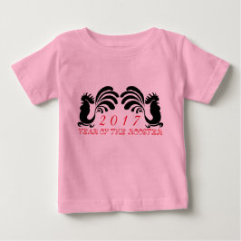 De Bebé Camiseta para niña personalizada Año del Gallo 201